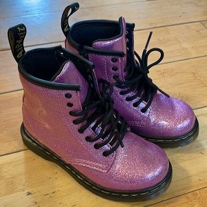 Pink glitter Dr. Martens boots toddler size 10
